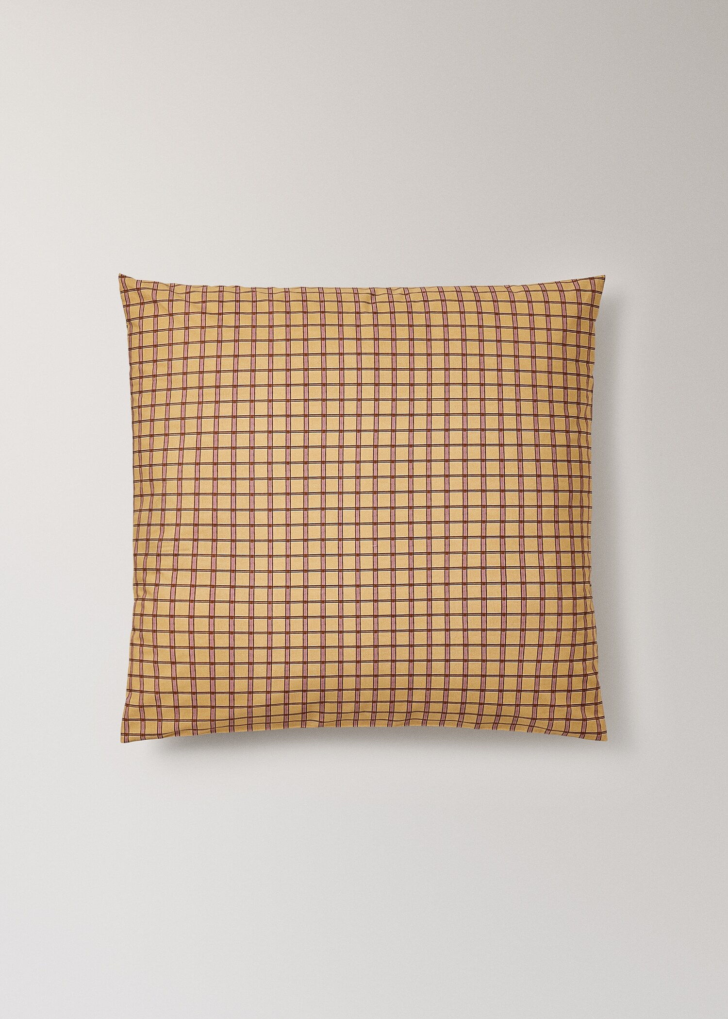Percale cotton pillowcase with check print 60x60 cm - Article without model