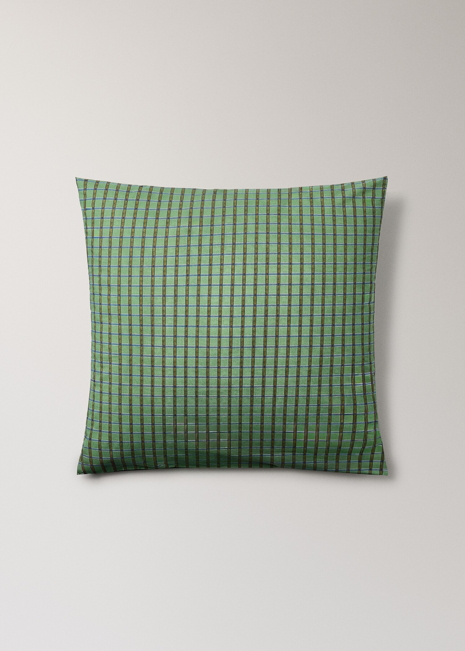 Percale cotton pillowcase with check print 60x60 cm - Article without model