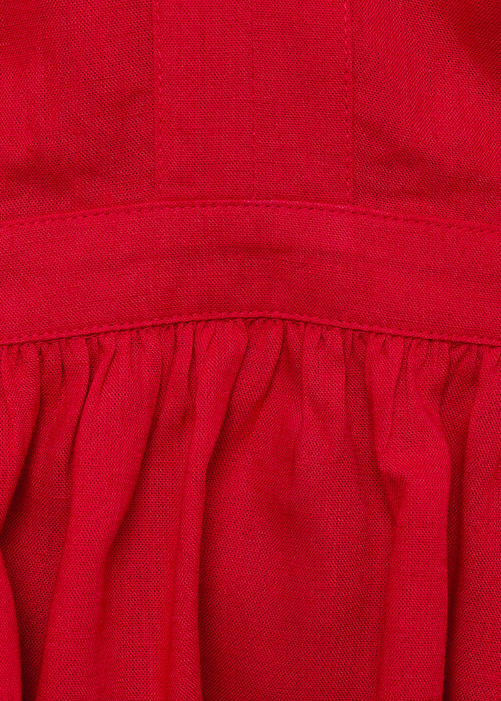 Ruched details linen-blend top - Details of the article 0