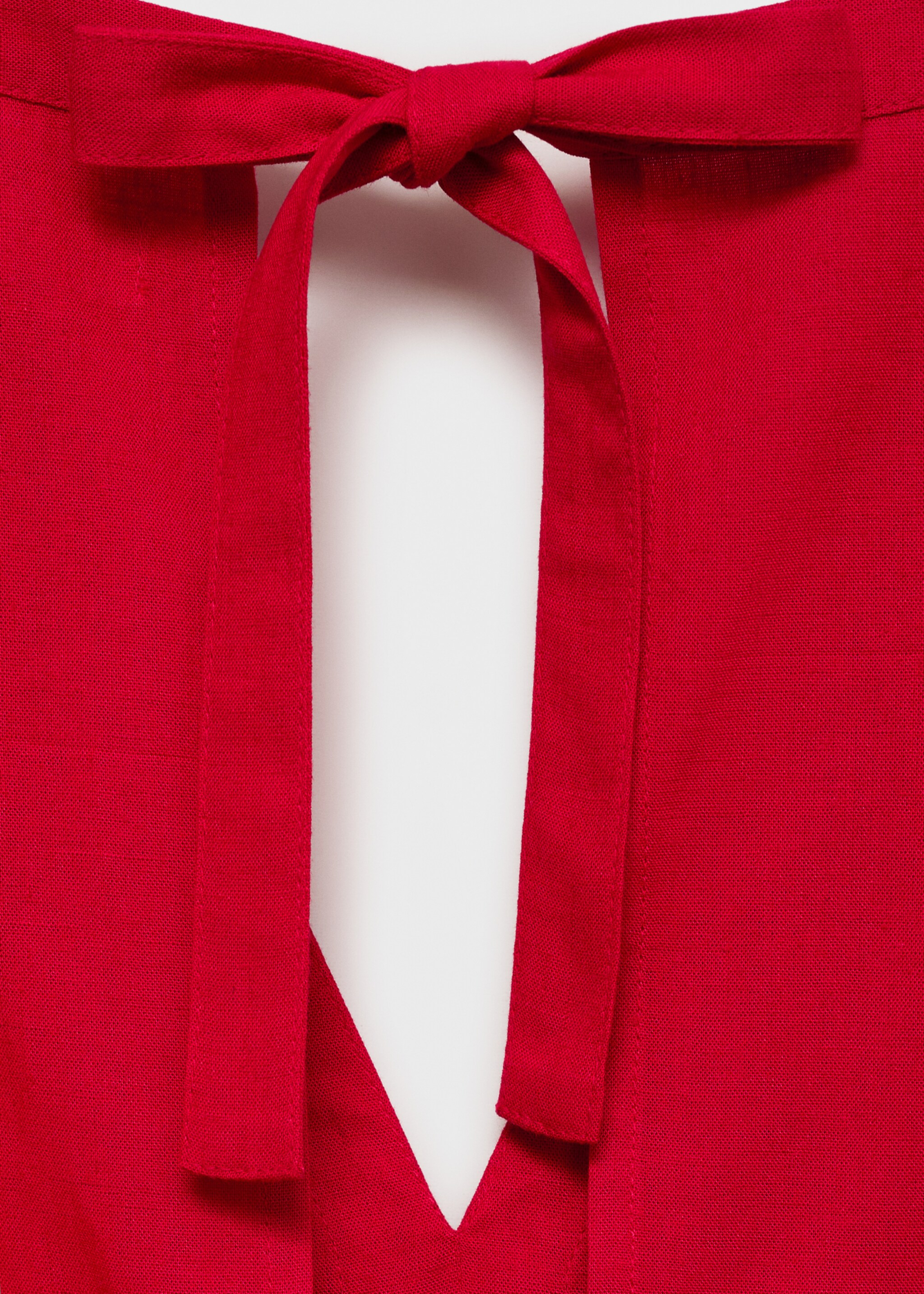 Ruched details linen-blend top - Details of the article 8