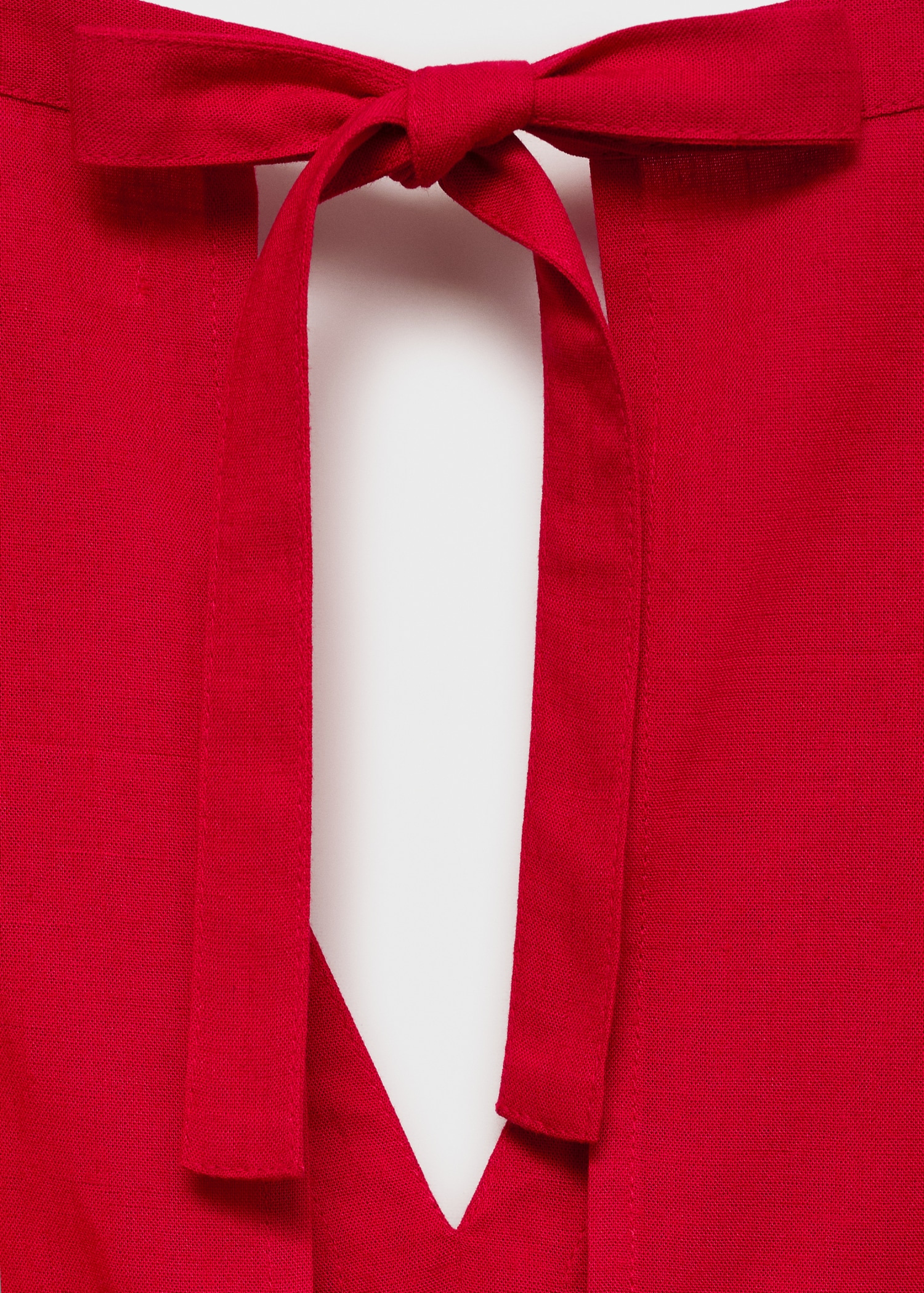 Ruched details linen-blend top - Details of the article 8