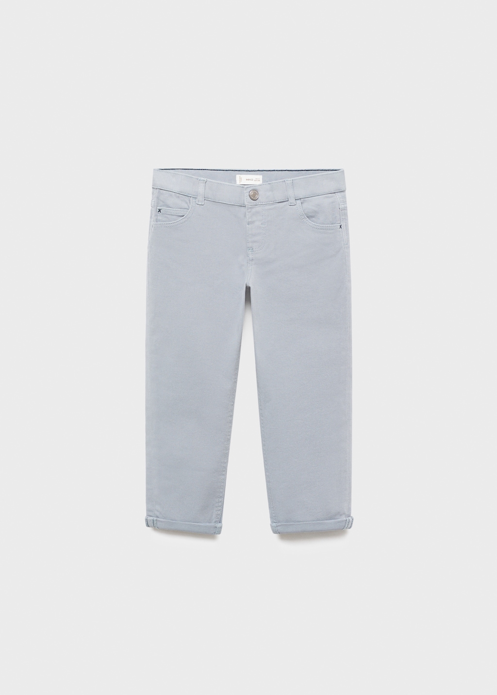 Turned-up straight jeans