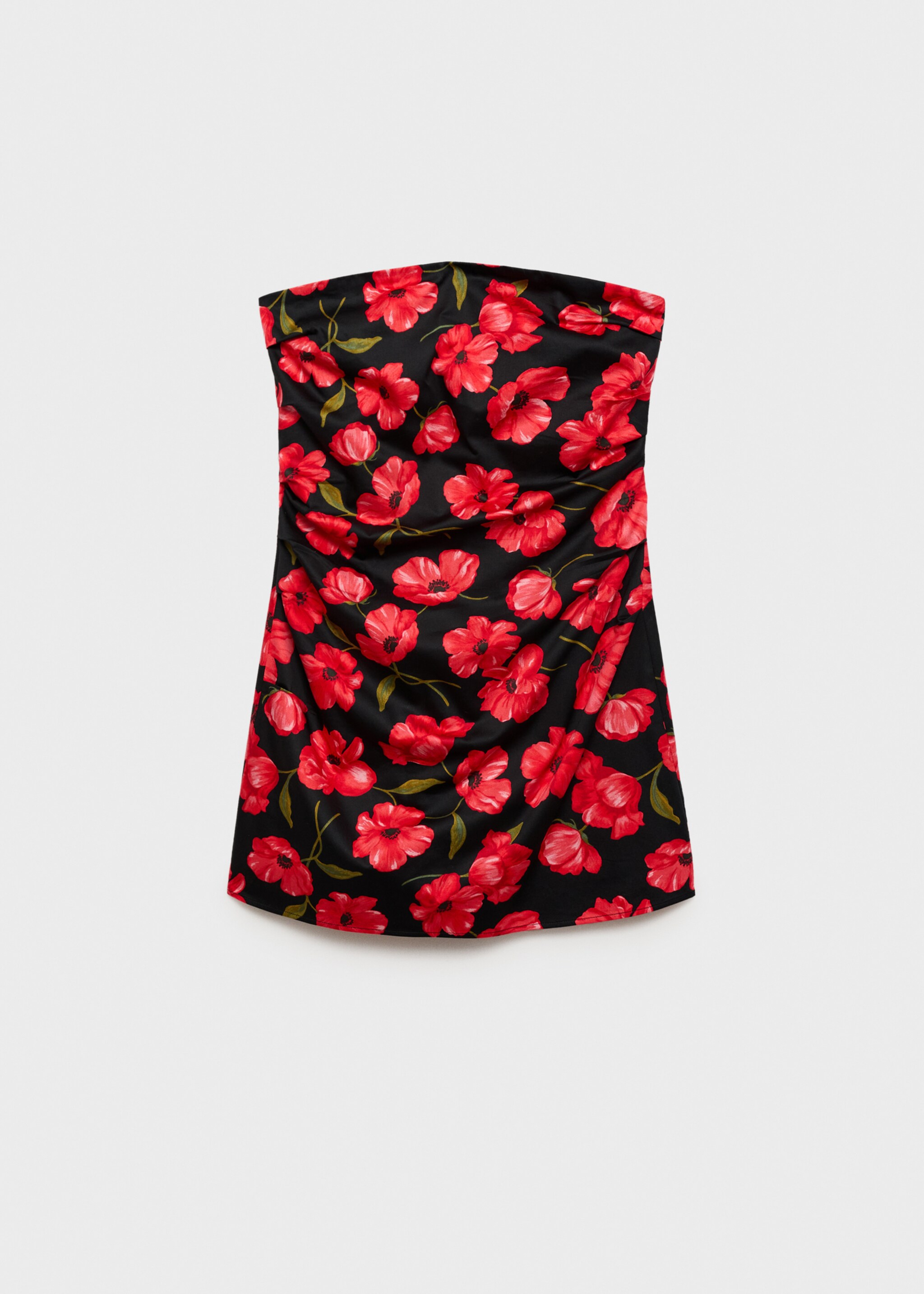 Strapless floral dress - Article without model