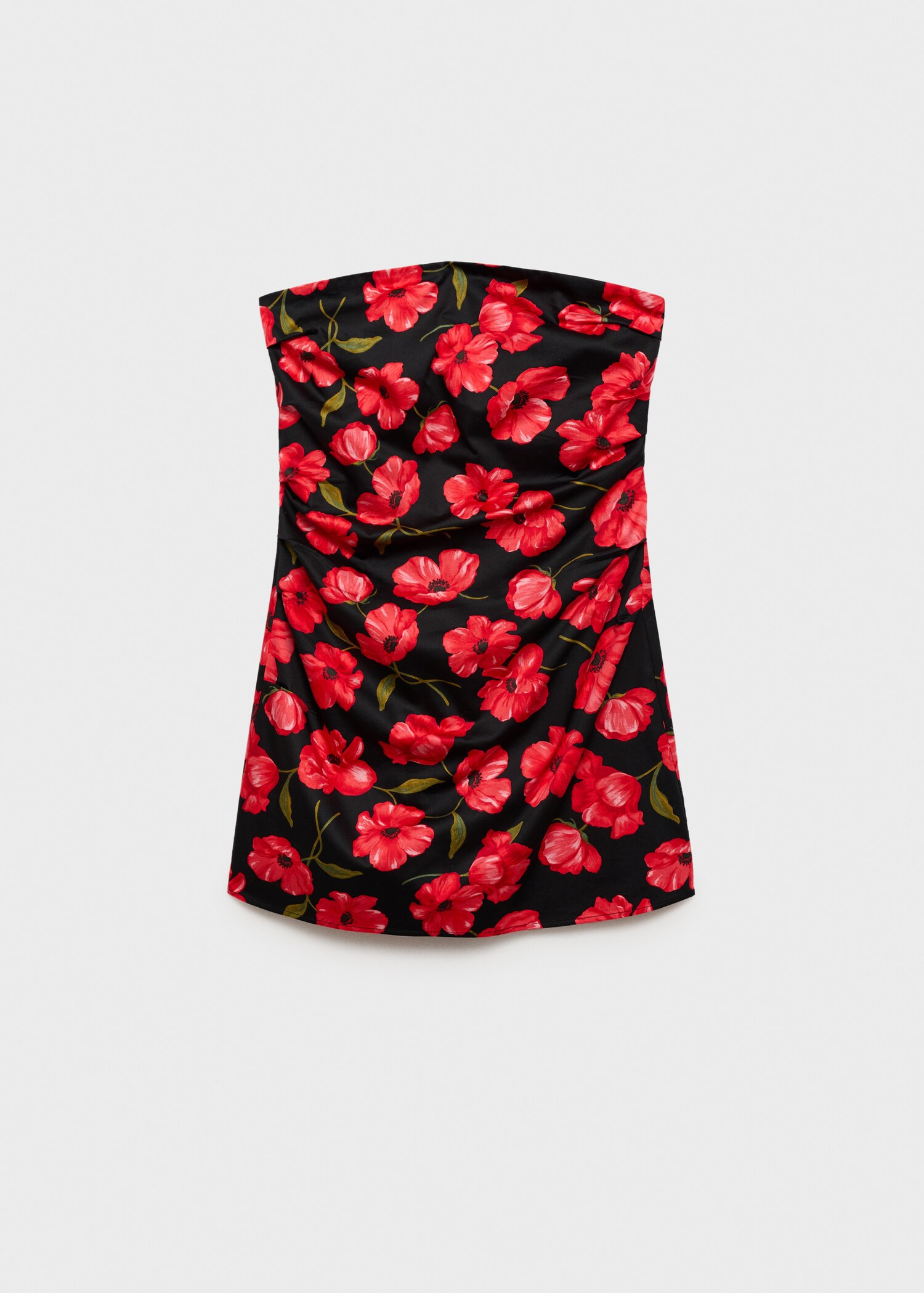 Strapless floral dress - Article without model
