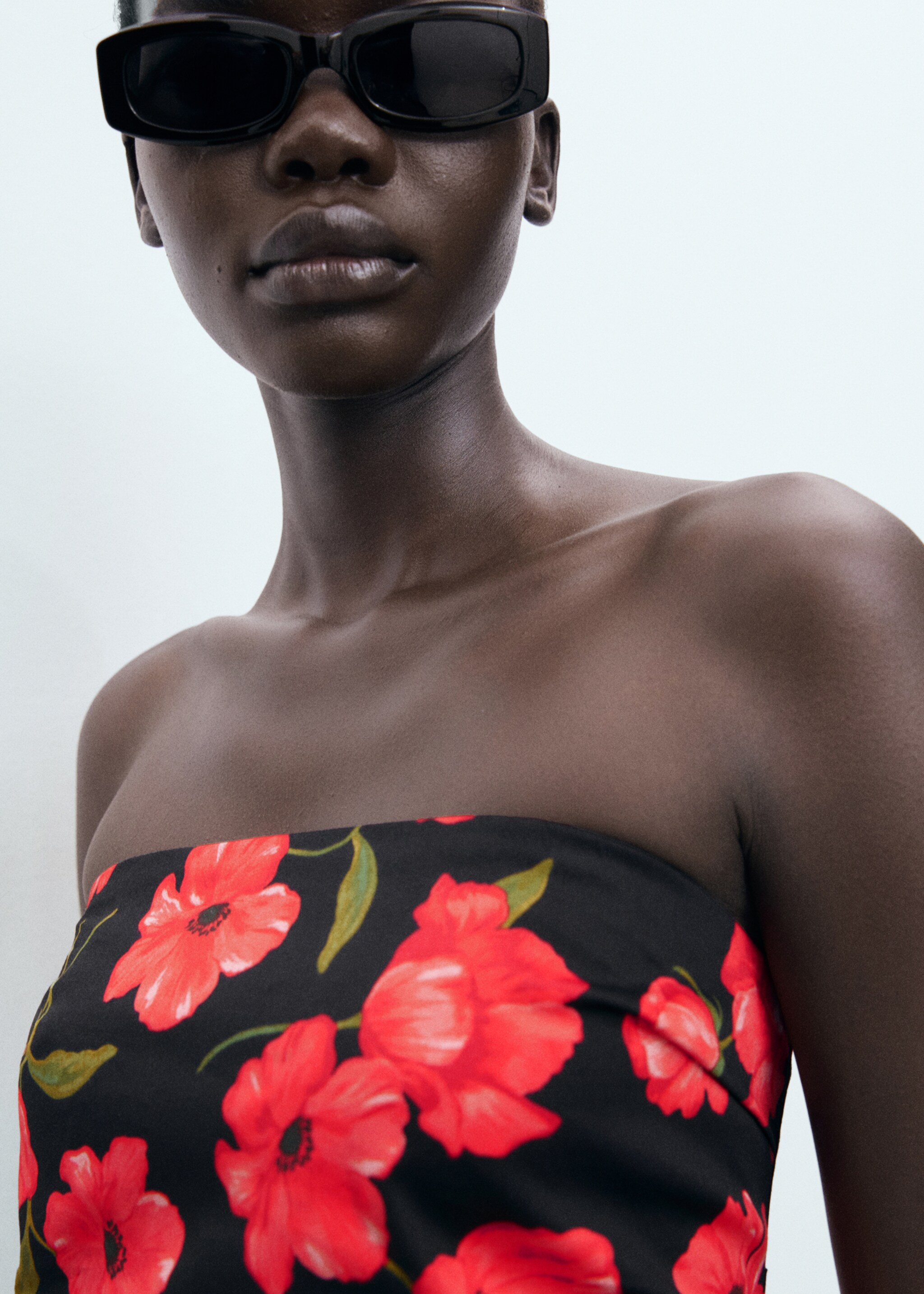 Strapless floral dress - Details of the article 6