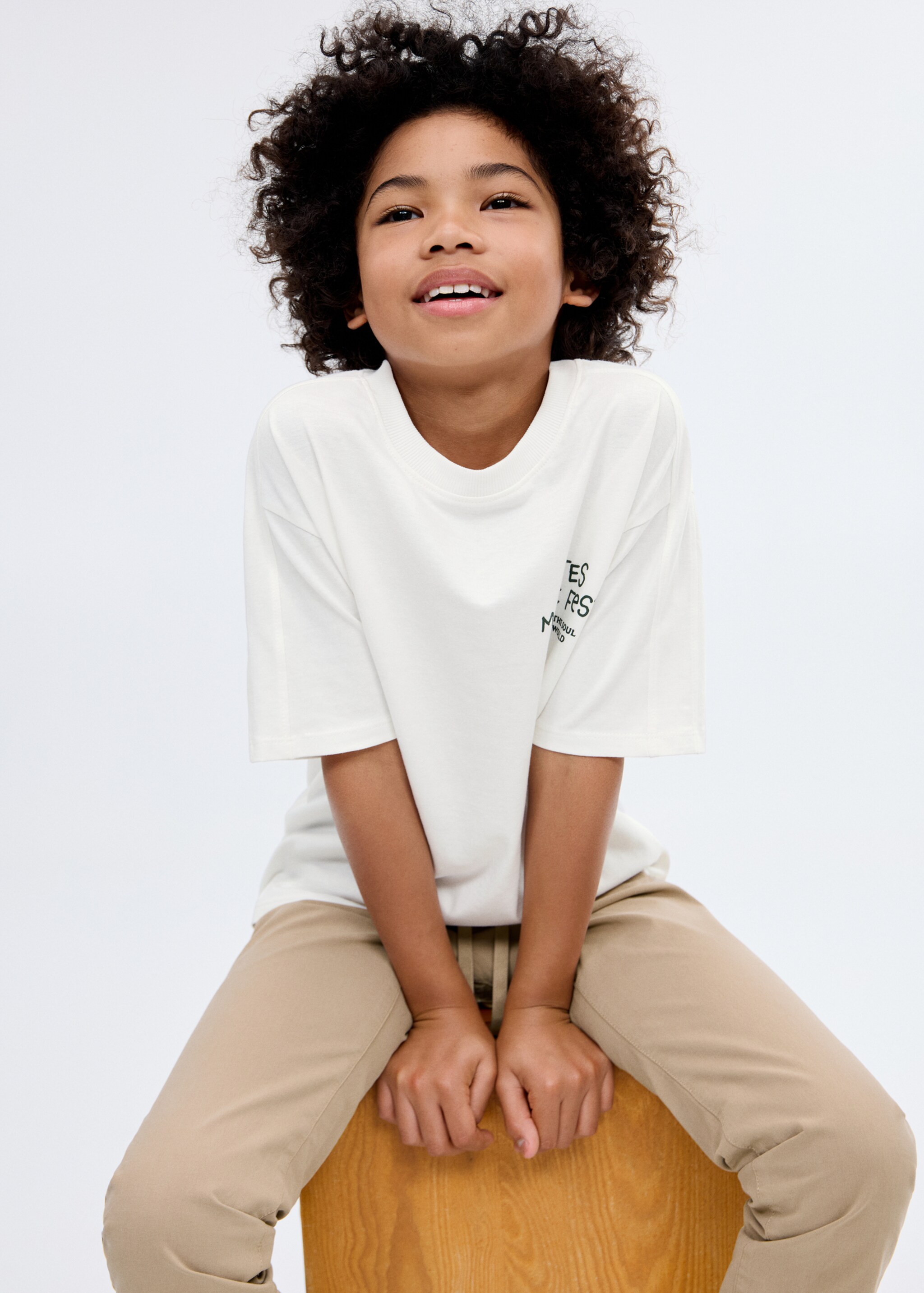 Printed cotton-blend T-shirt - Medium plane
