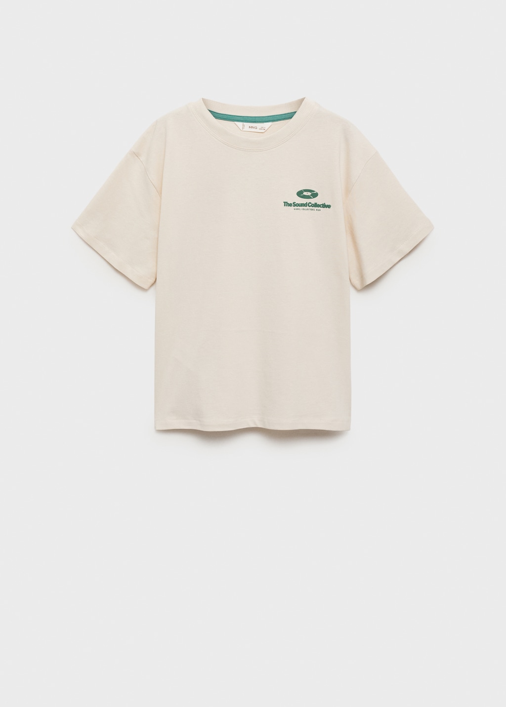 Printed embossed letters t-shirt