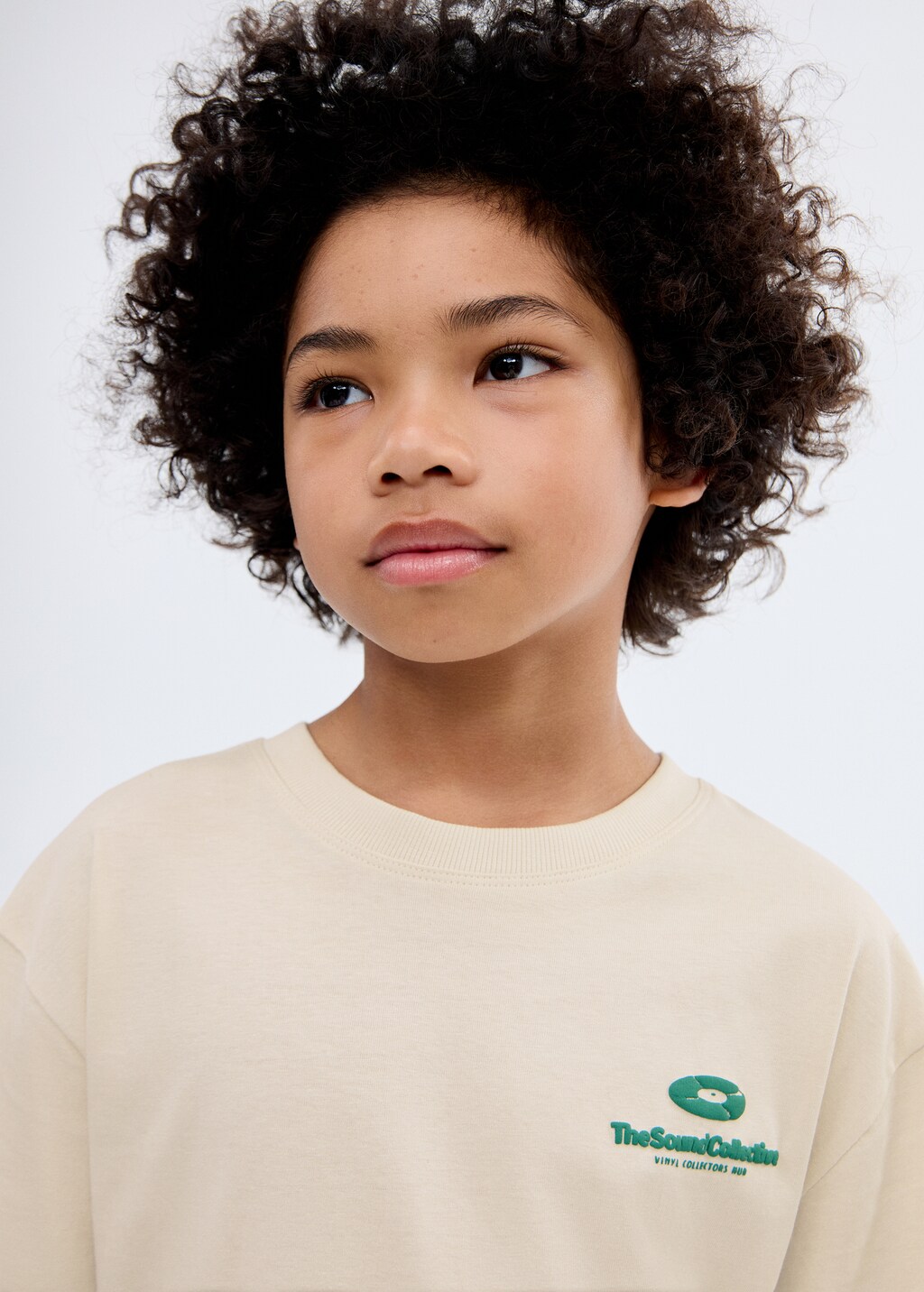 Printed embossed letters t-shirt