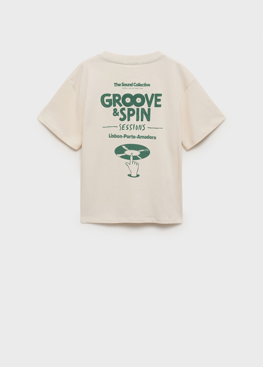 Printed embossed letters t-shirt