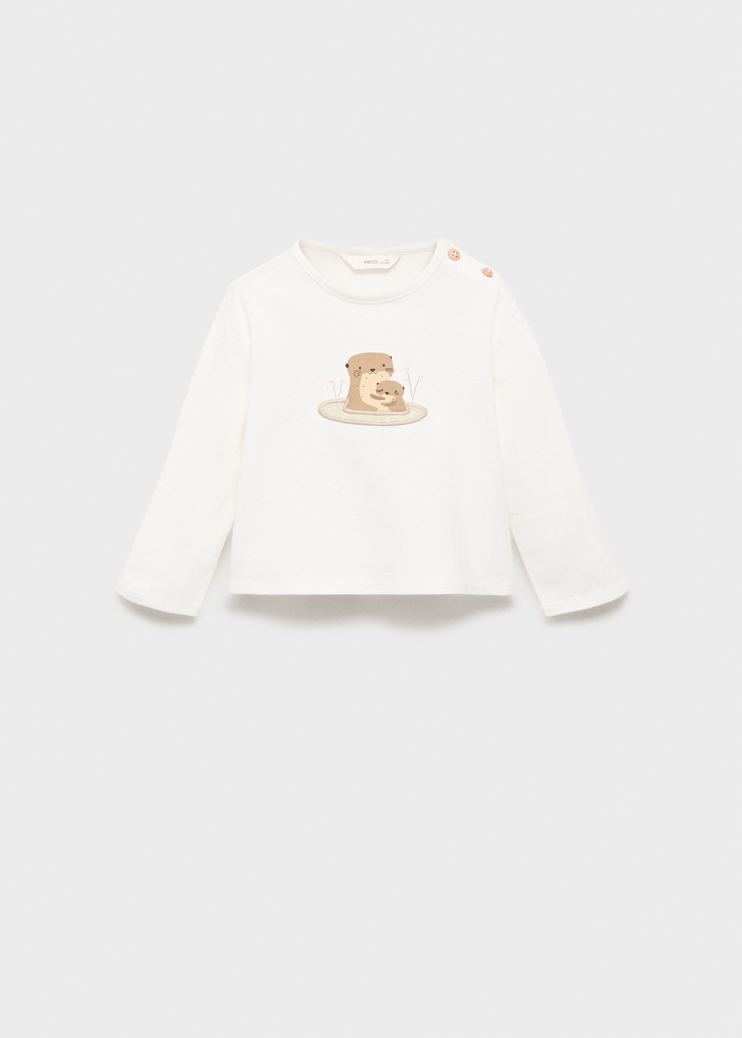 Embroidered printed T-shirt - Article without model