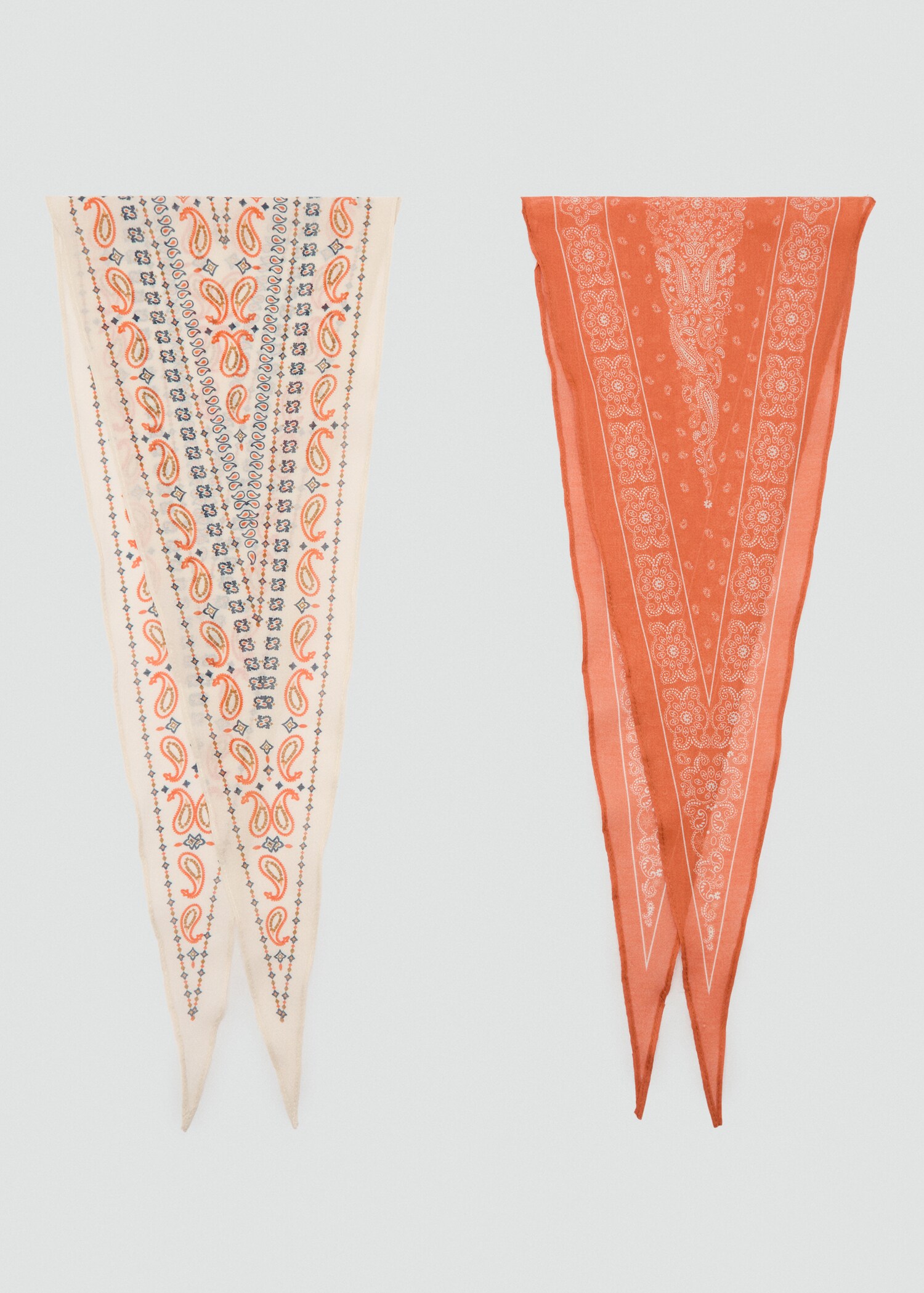 Set 2 pañuelos estampados | MANGO Costa Rica