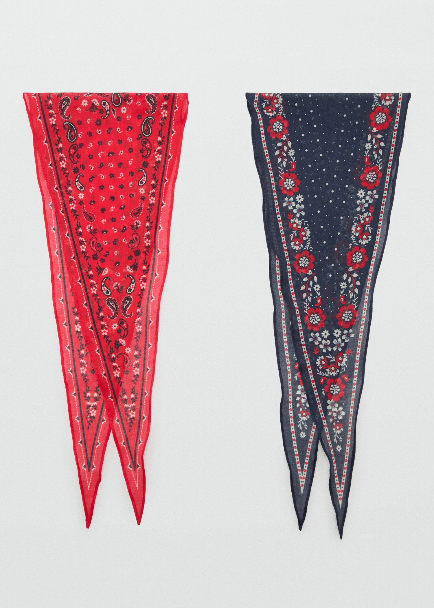 Set of 2 printed handkerchiefs - Article without model