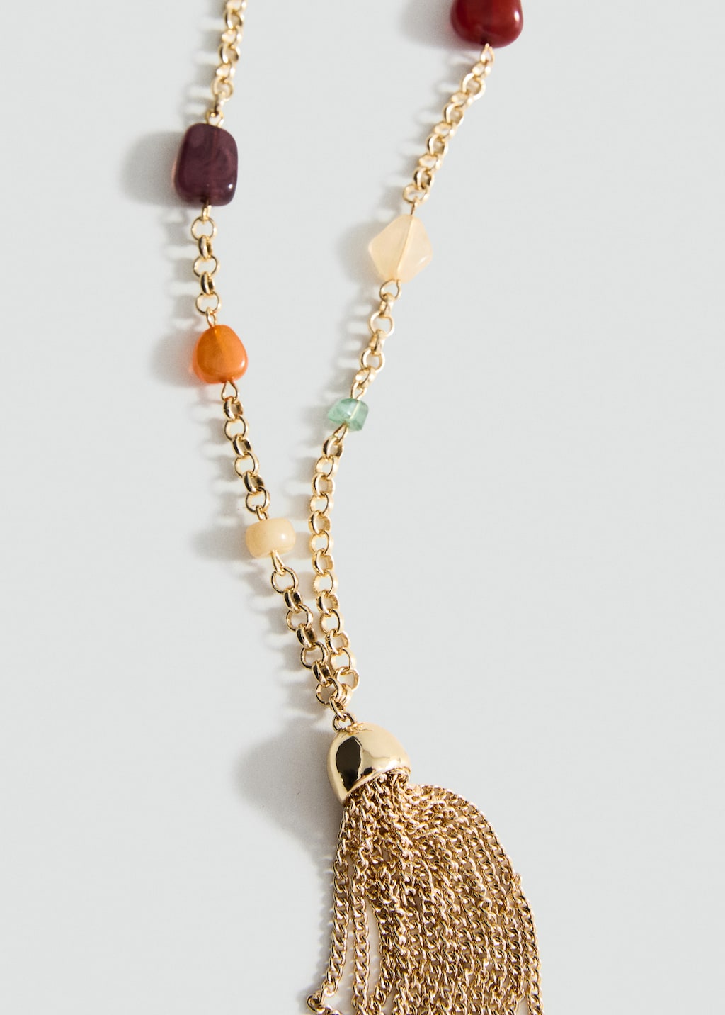 Fringed bead necklace