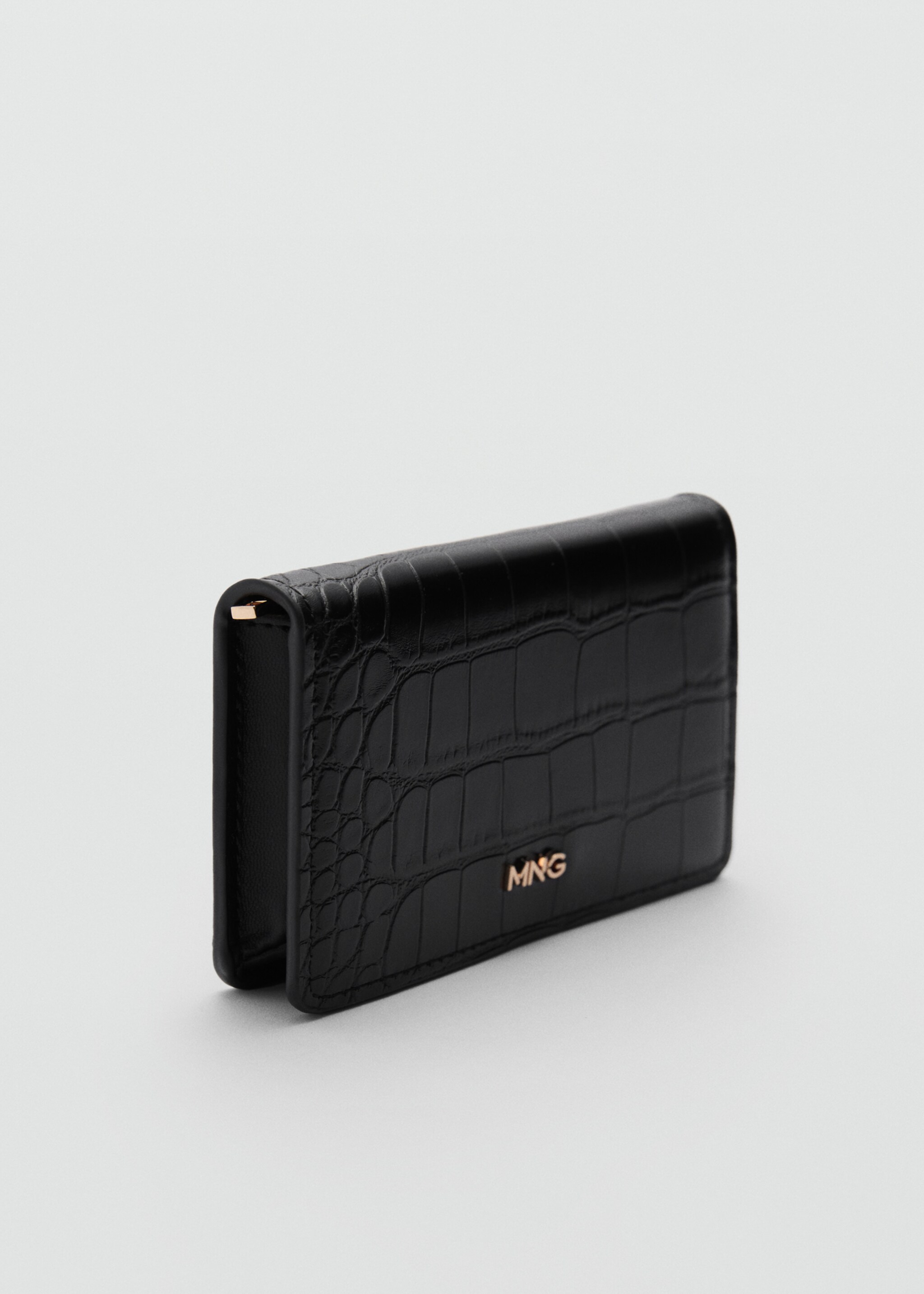 Coco leather effect wallet - Medium plane