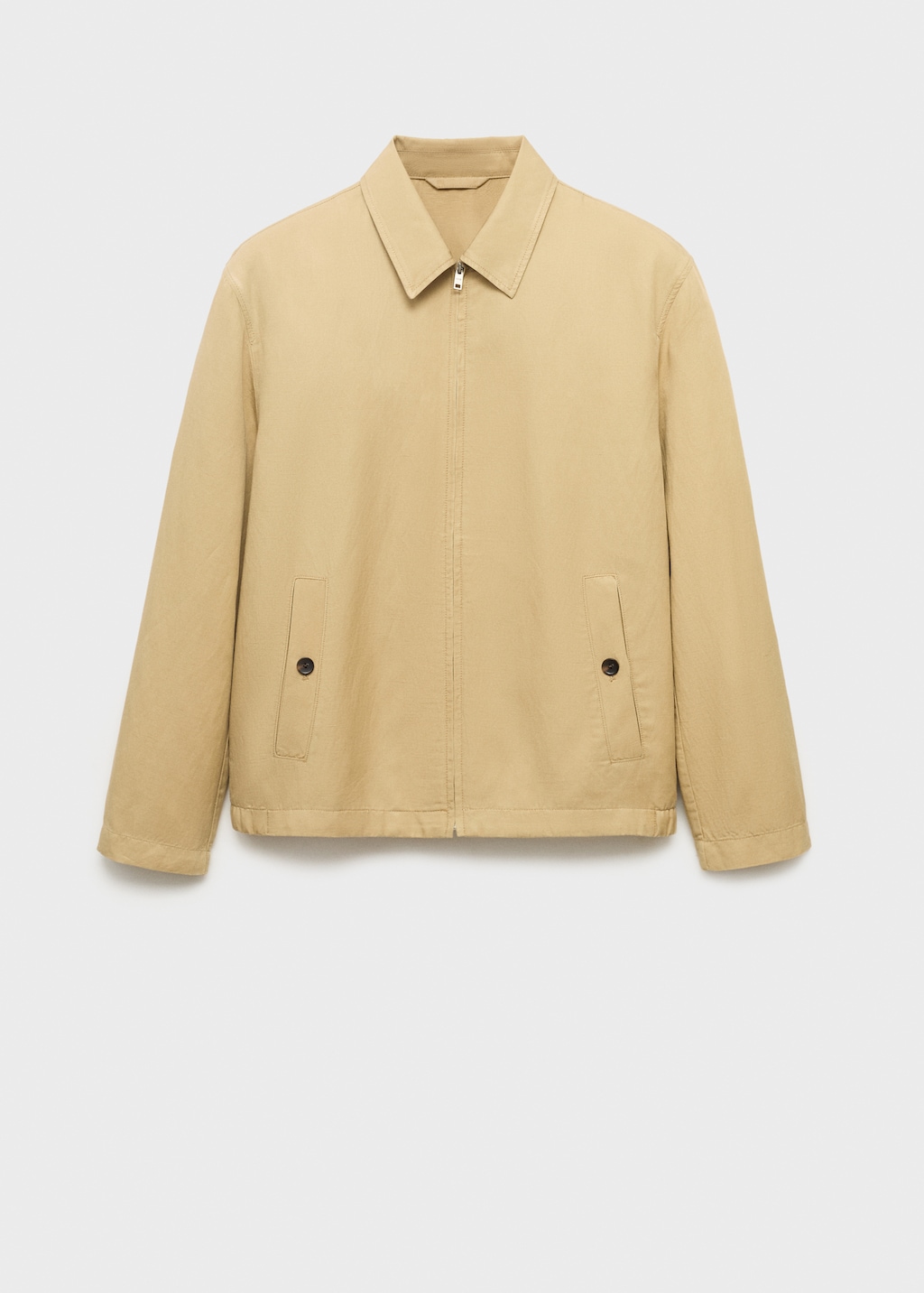 Zipper linen jacket