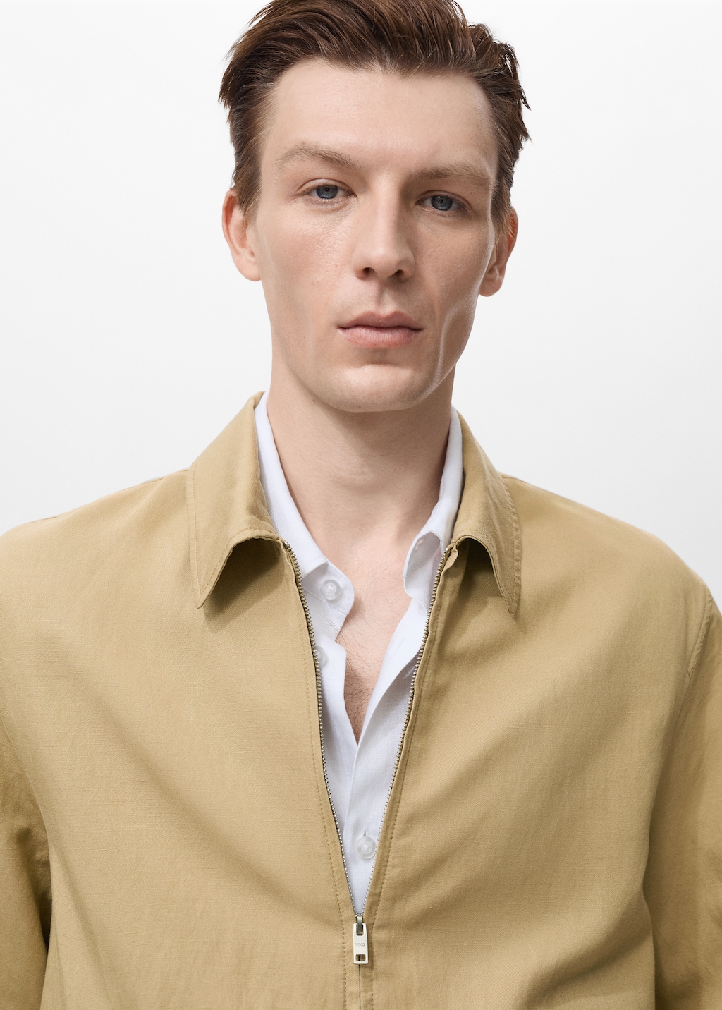 Zipper linen jacket