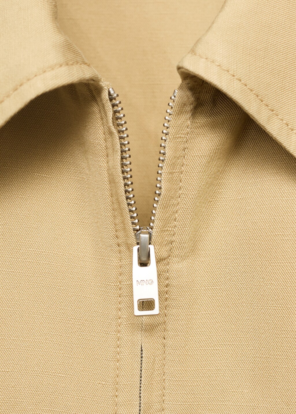 Zipper linen jacket