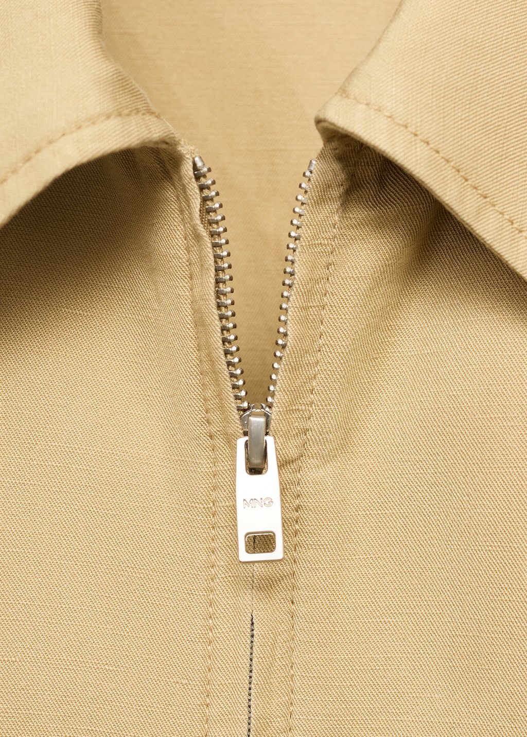 Zipper linen jacket