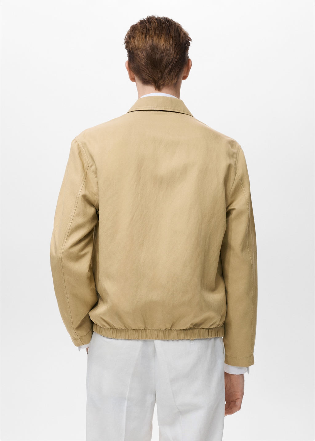 Zipper linen jacket