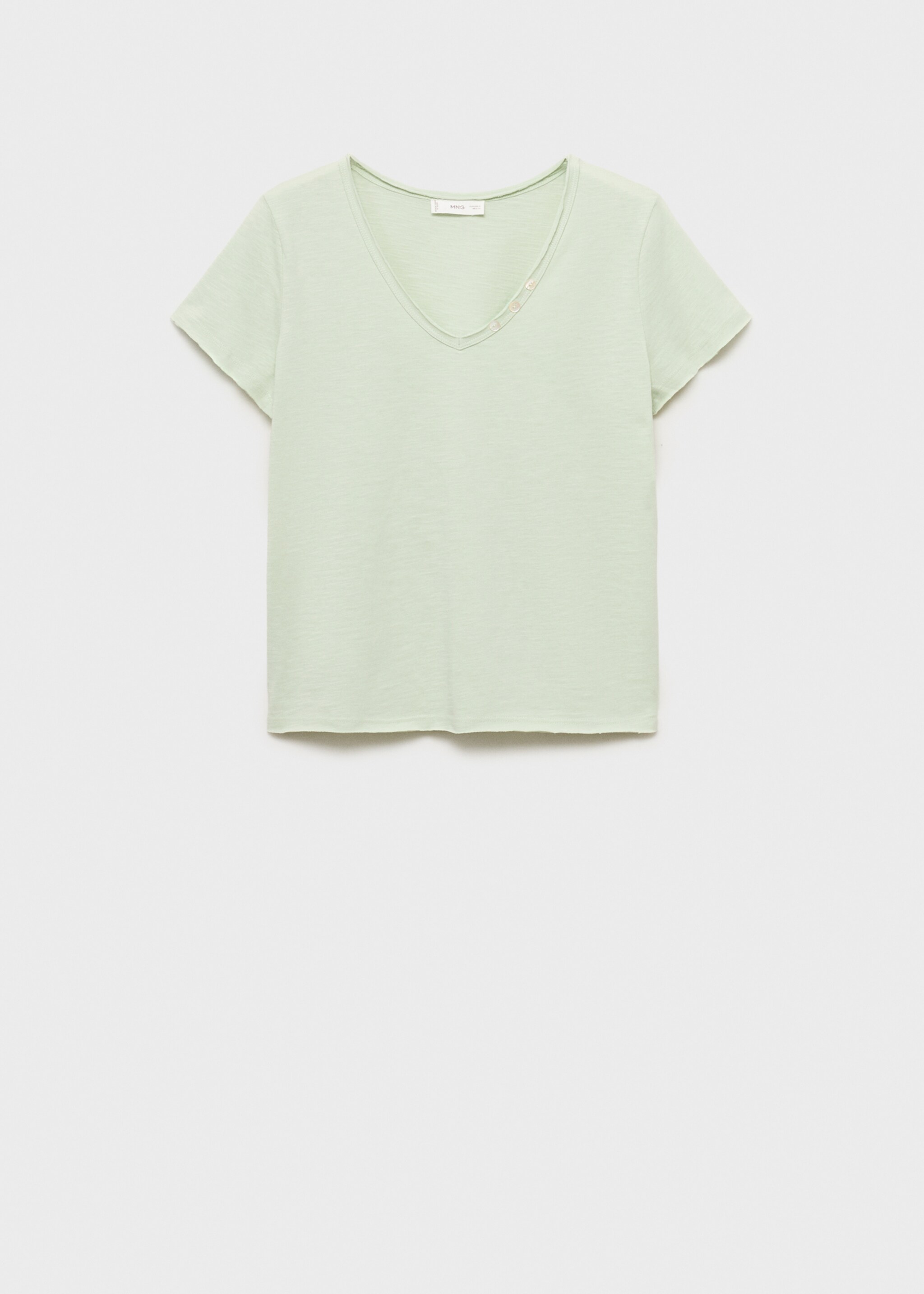 T-shirt détail de bouton en nacre - Article sans modèle