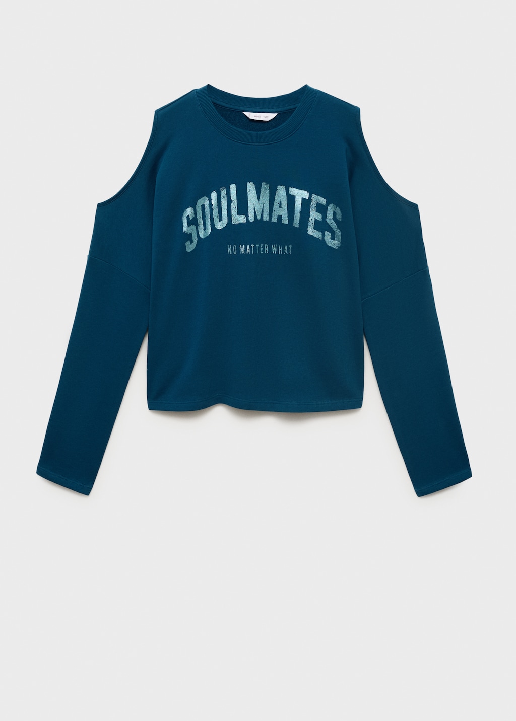 Printed sweatshirt with cut-out