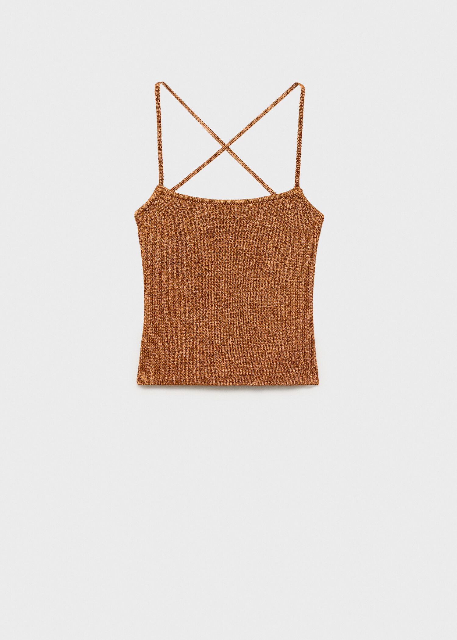 Lurex knit top with crossed back - Article without model