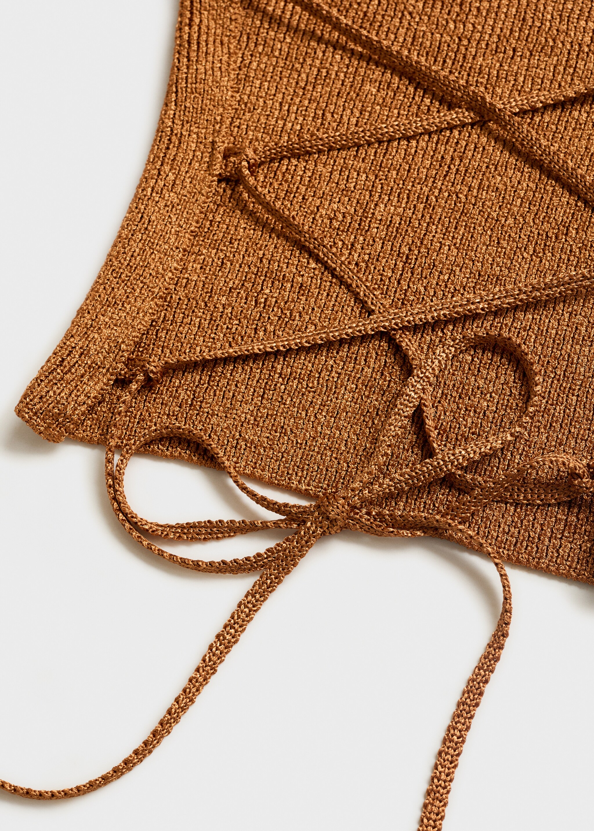 Lurex knit top with crossed back - Details of the article 0