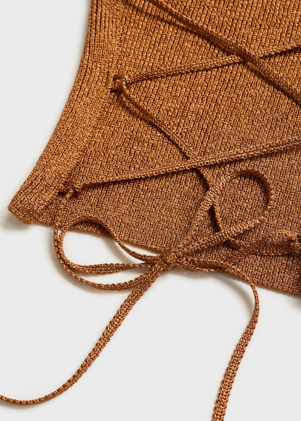 Lurex knitted top with crossed back