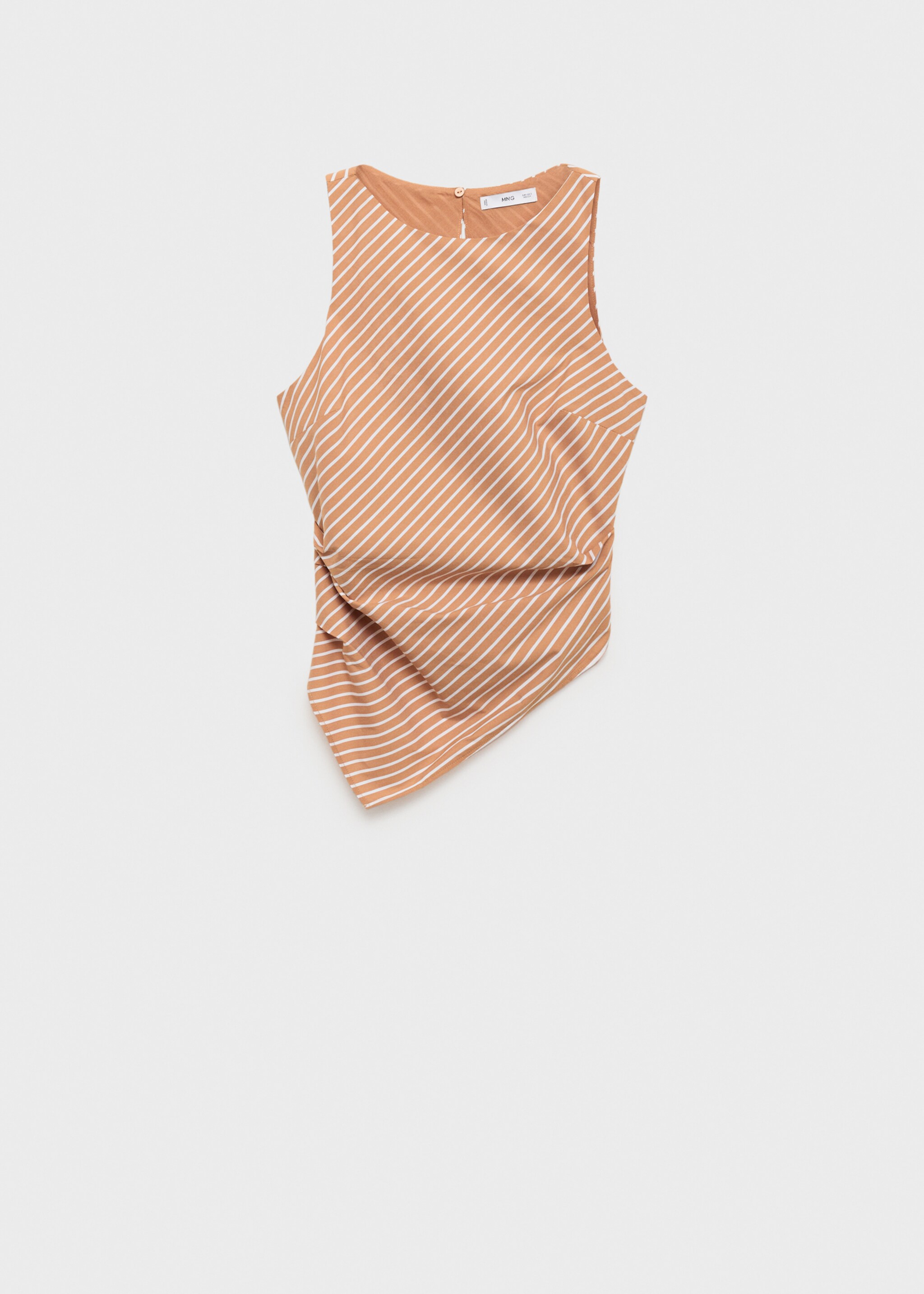 Asymmetrical striped cotton top - Article without model
