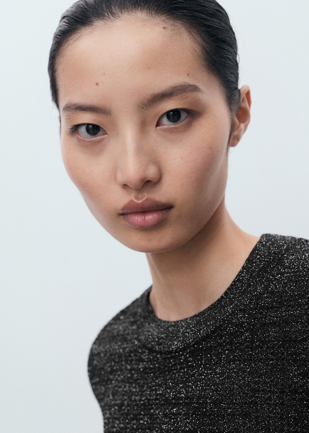 Mango Short-sleeved lurex sweater