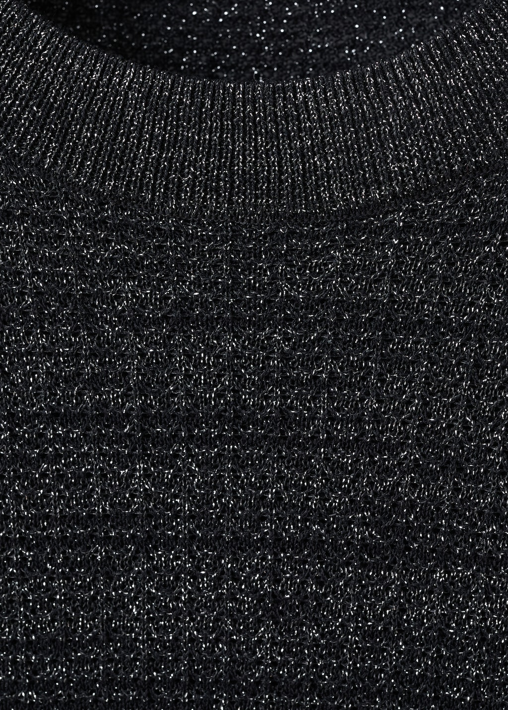 Short-sleeved lurex sweater