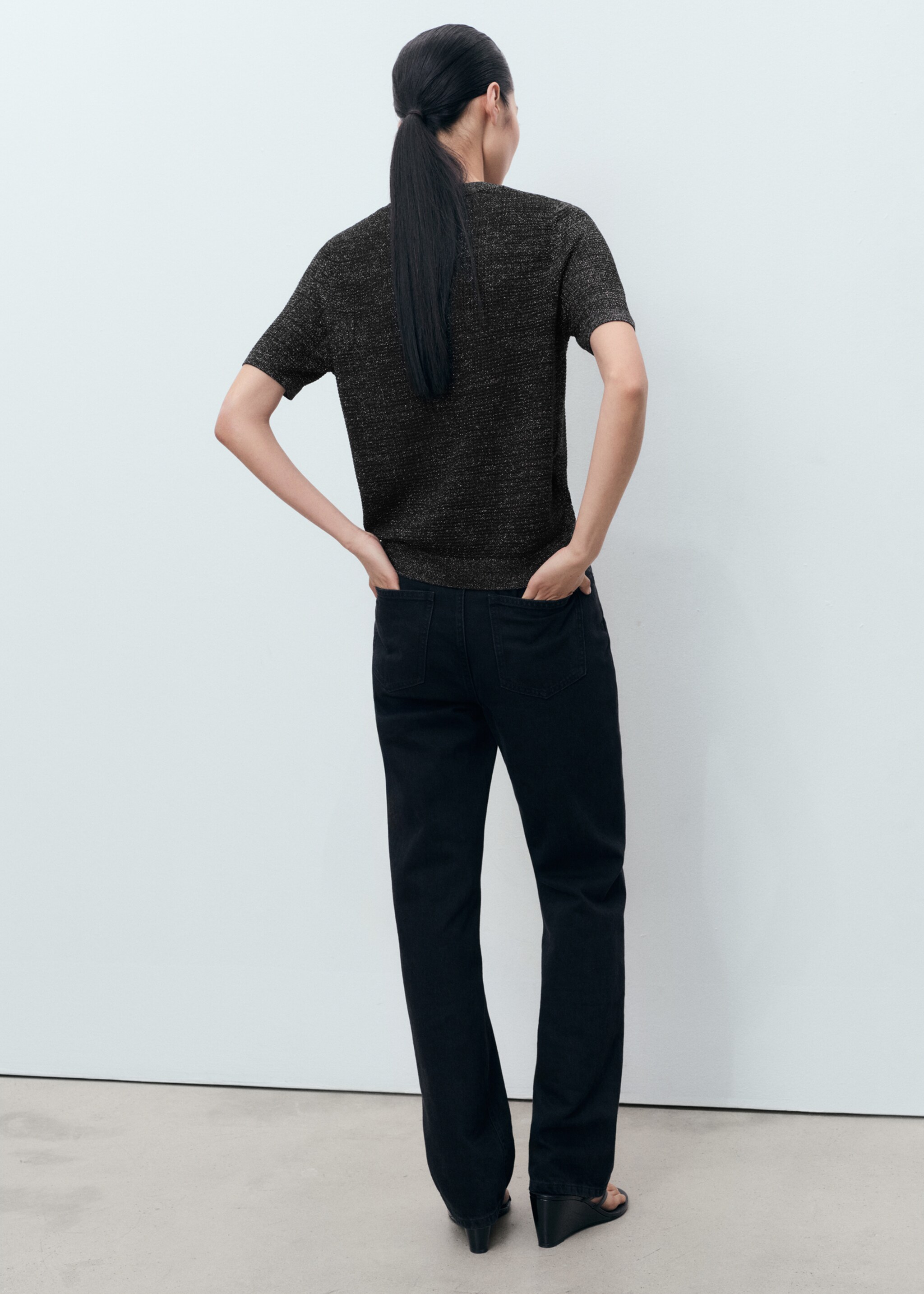 Pull-over Lurex manches courtes - Verso de l’article