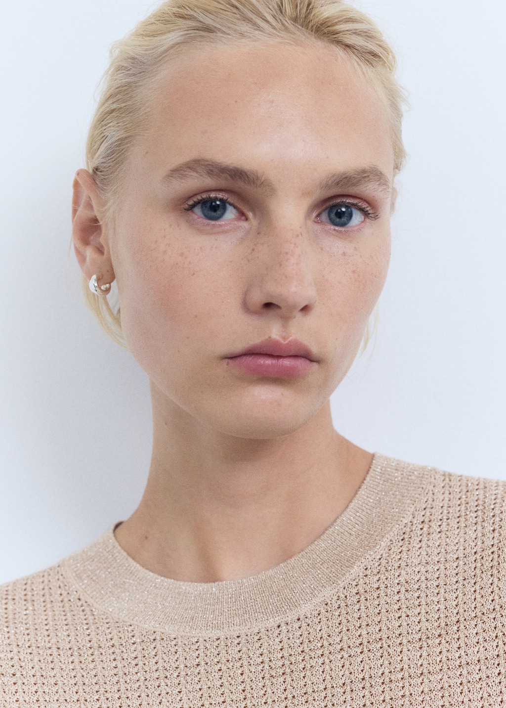 Mango Short-sleeved lurex sweater