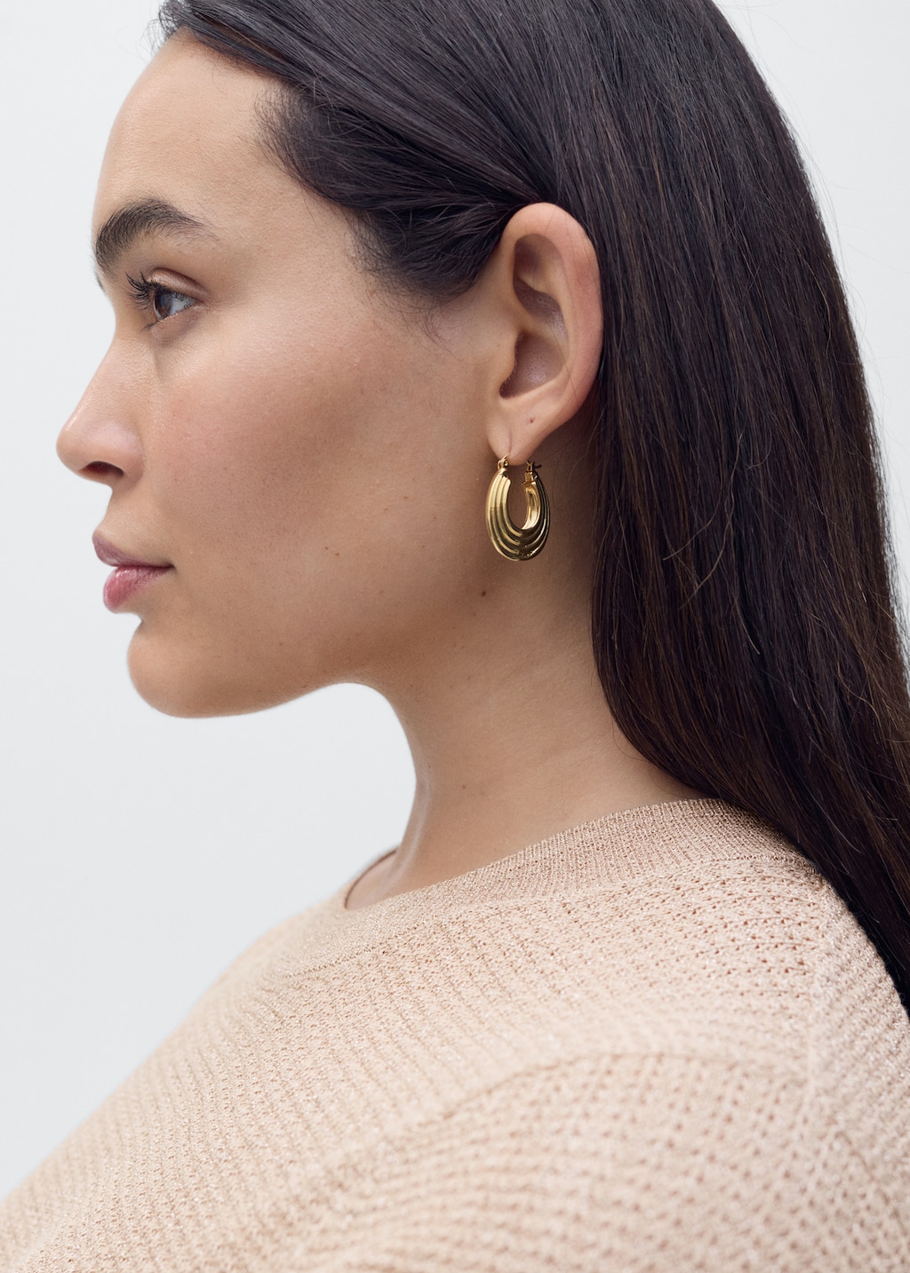 Mango Short-sleeved lurex sweater