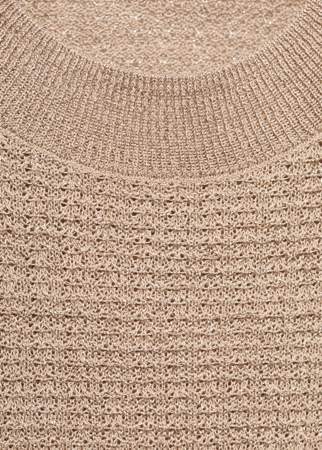 Mango Short-sleeved lurex sweater