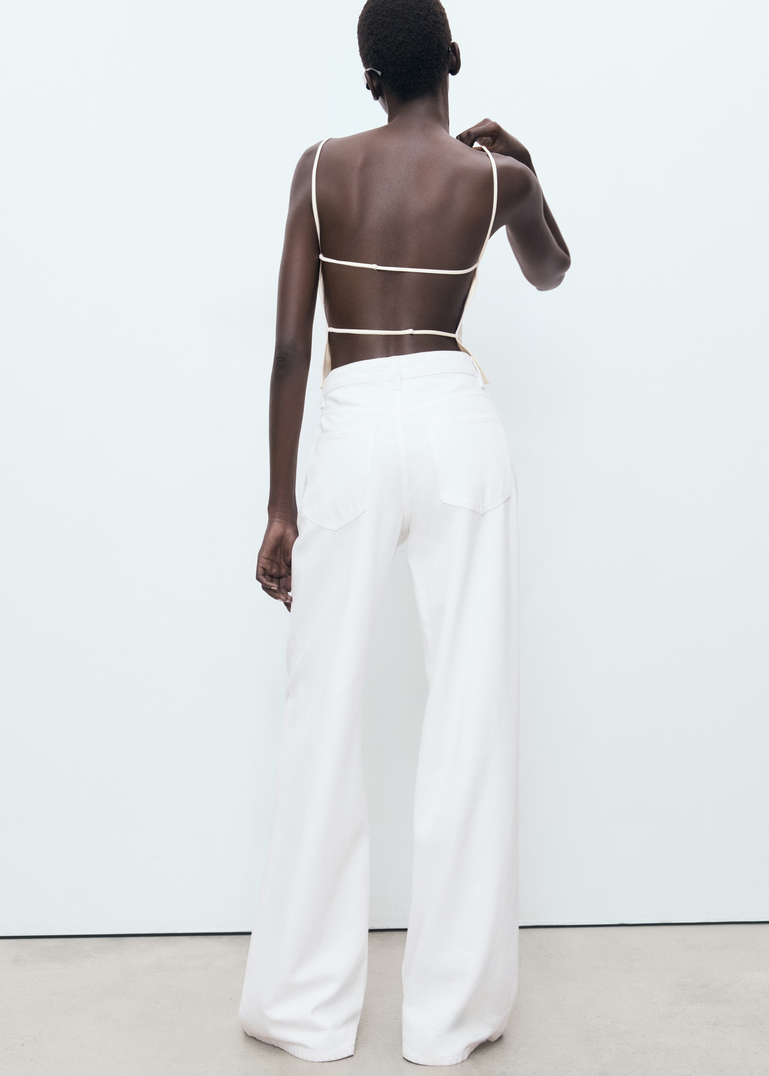 Low waist wideleg jeans - Reverse of the article