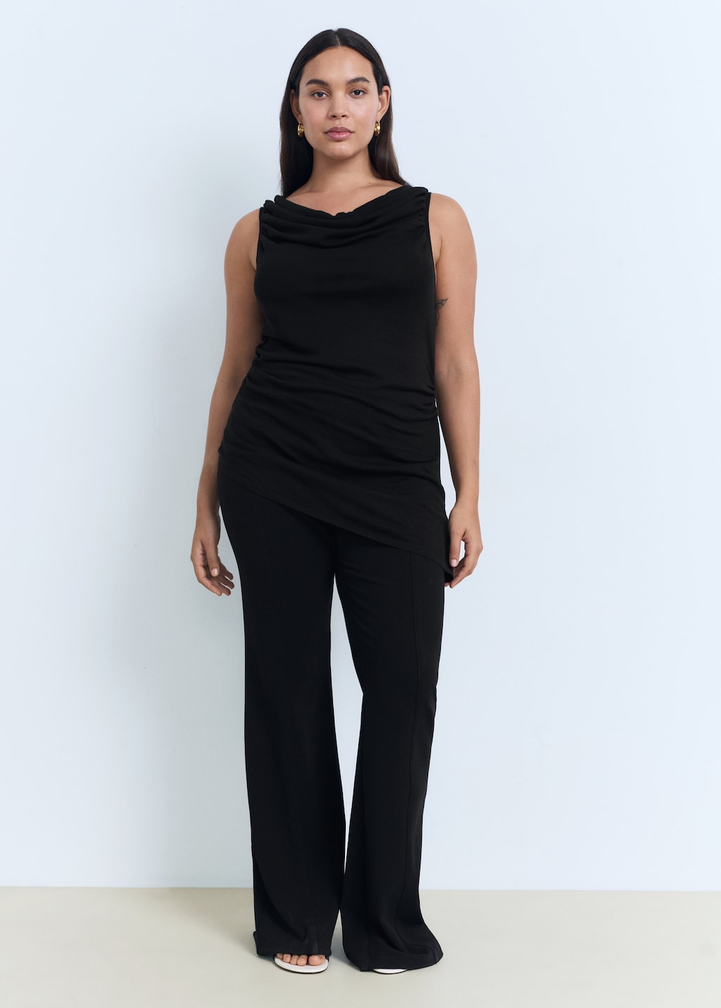 Mango Draped knitted top