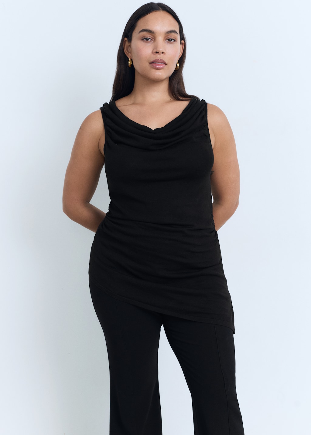 Mango Draped knitted top