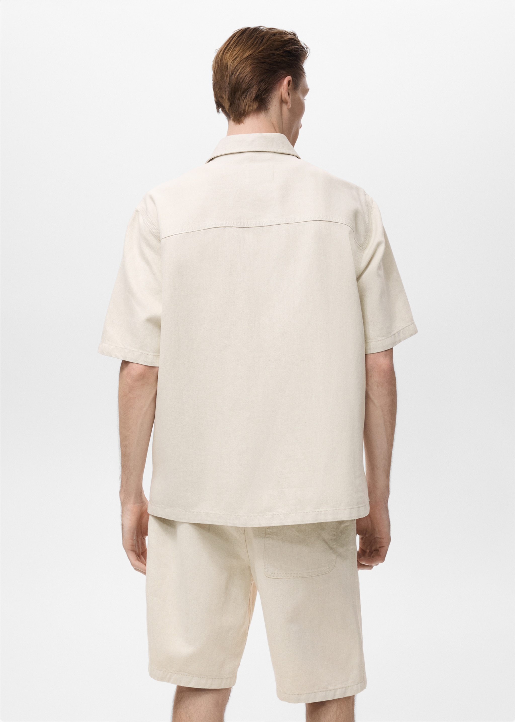 Linnen-katoen mix shirt - Achterkant van het artikel