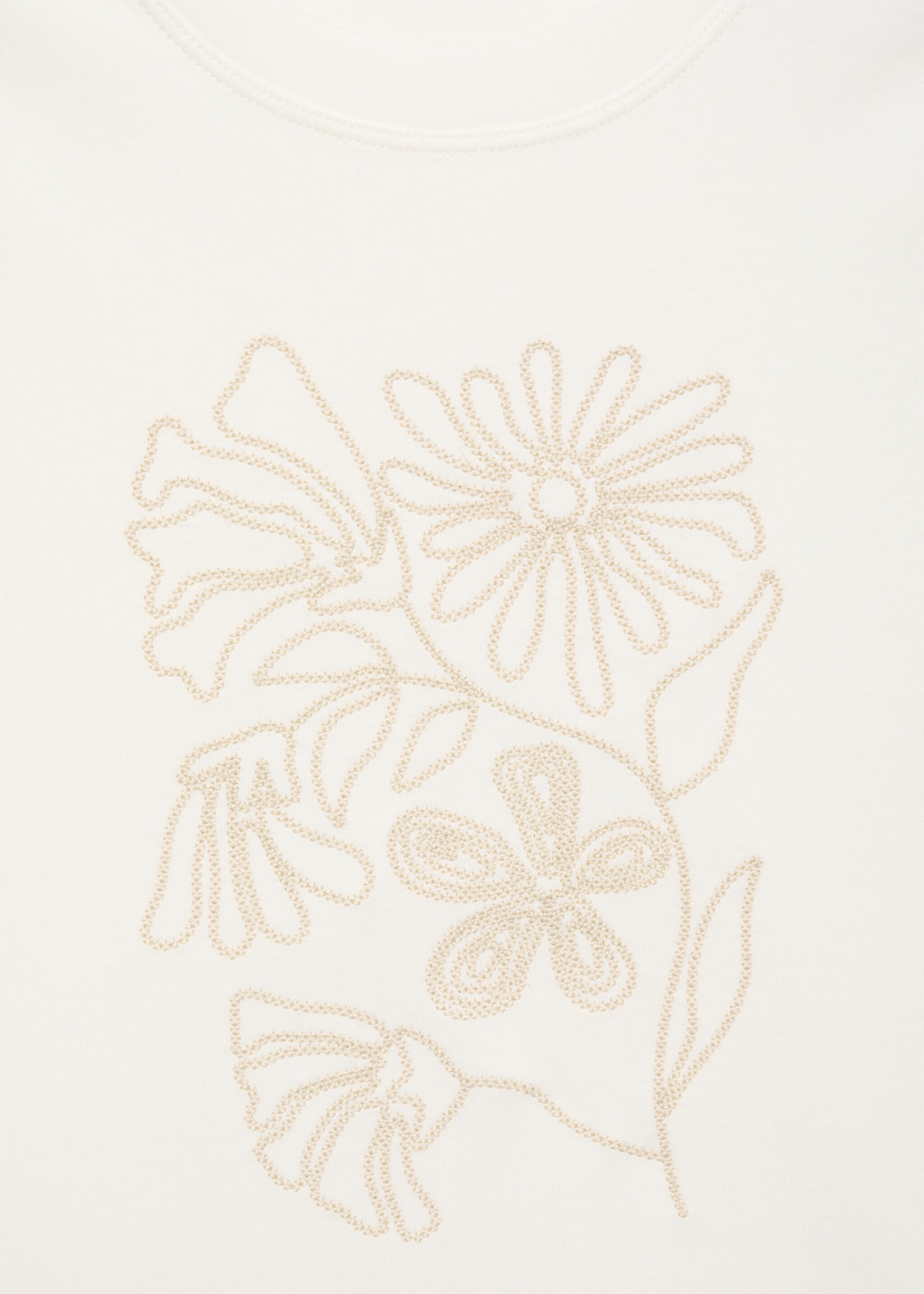 Floral embroidered cotton t-shirt - Details of the article 8