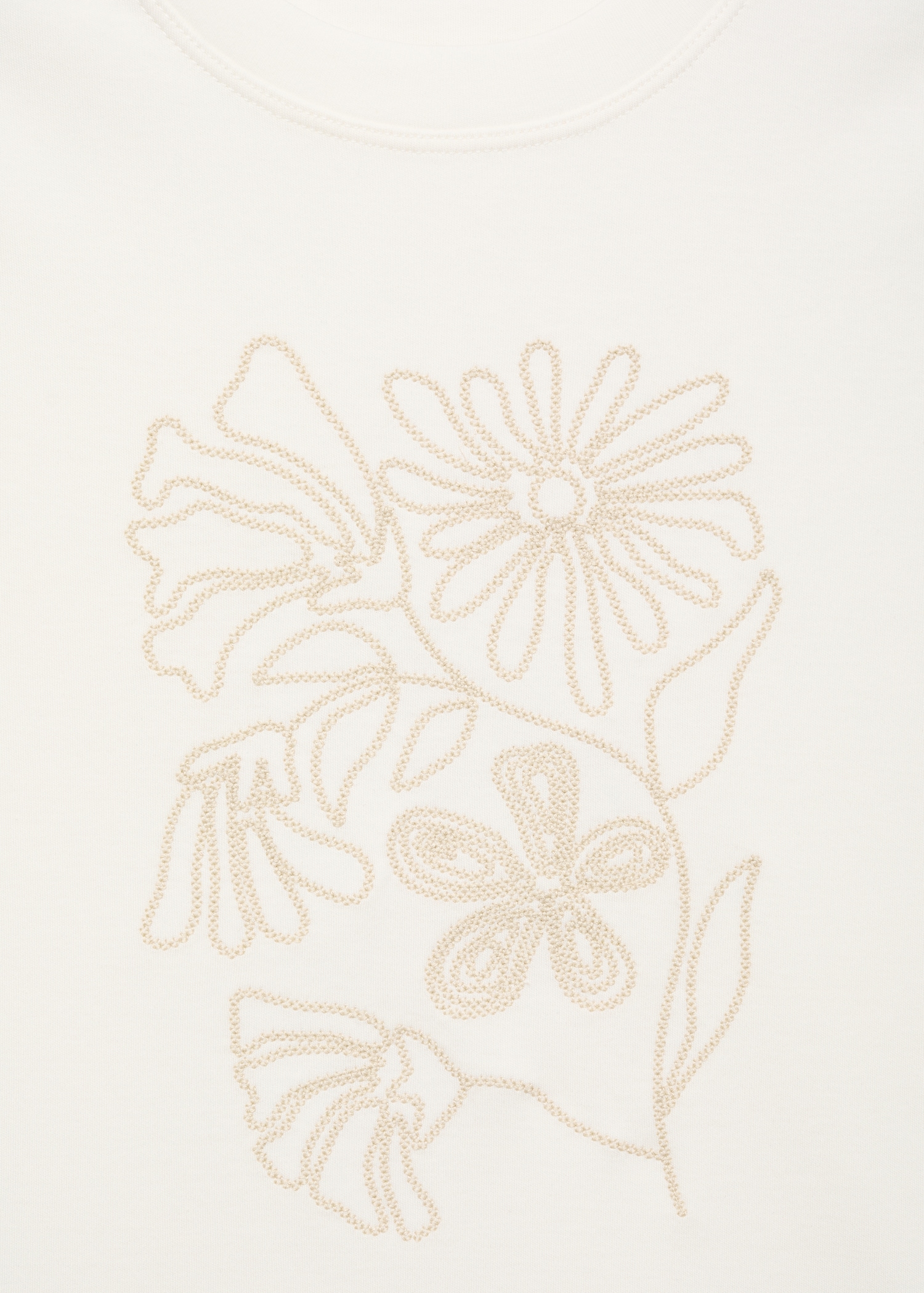 Floral embroidered cotton t-shirt - Details of the article 8