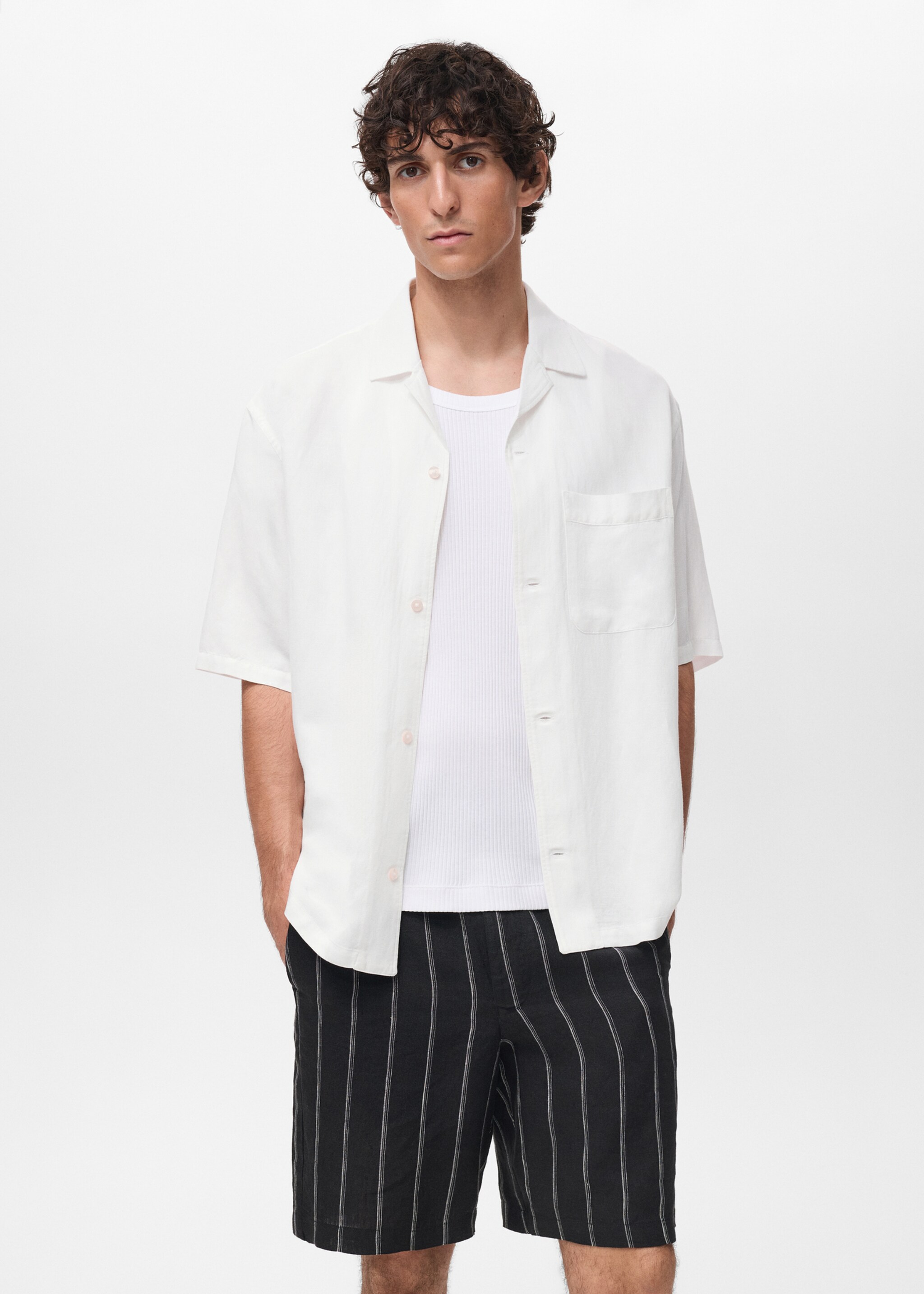 Chemise regular-fit lin mélangé - Plan moyen