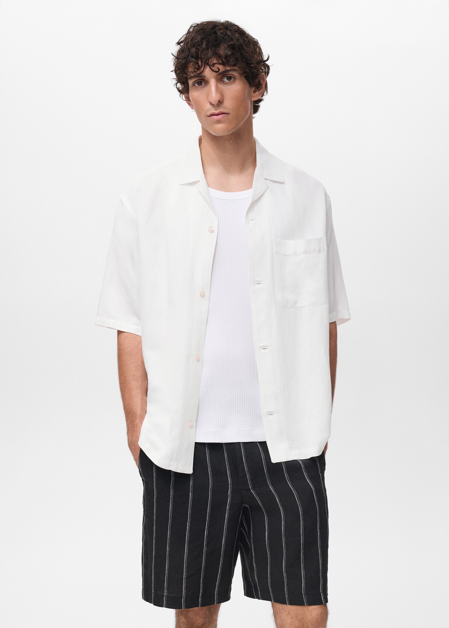 Chemise regular-fit lin mélangé - Plan moyen