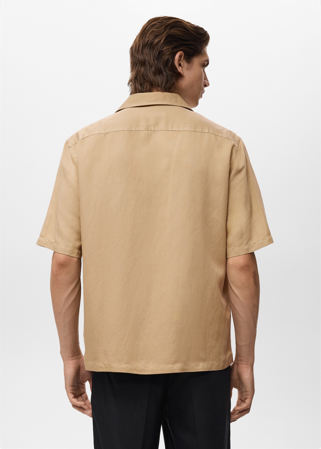Regular-fit linen blend shirt