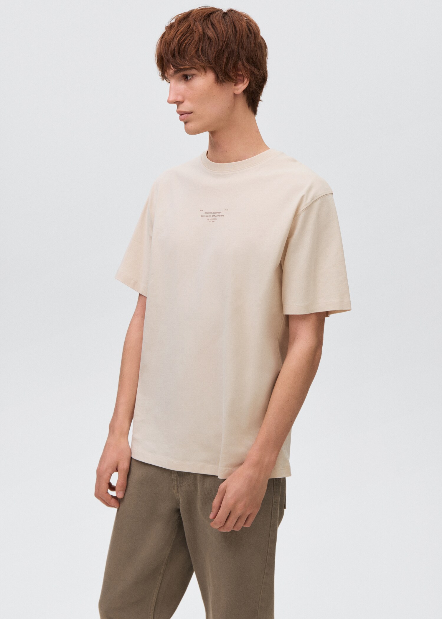 T-shirt en coton imprimé - Plan moyen