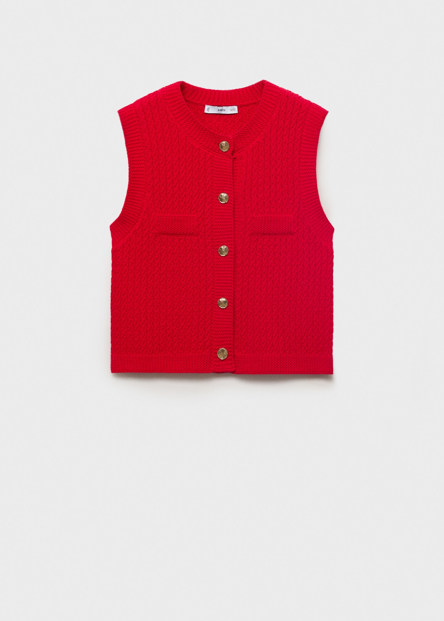 Gilet maille épaisse boutons - Article sans modèle