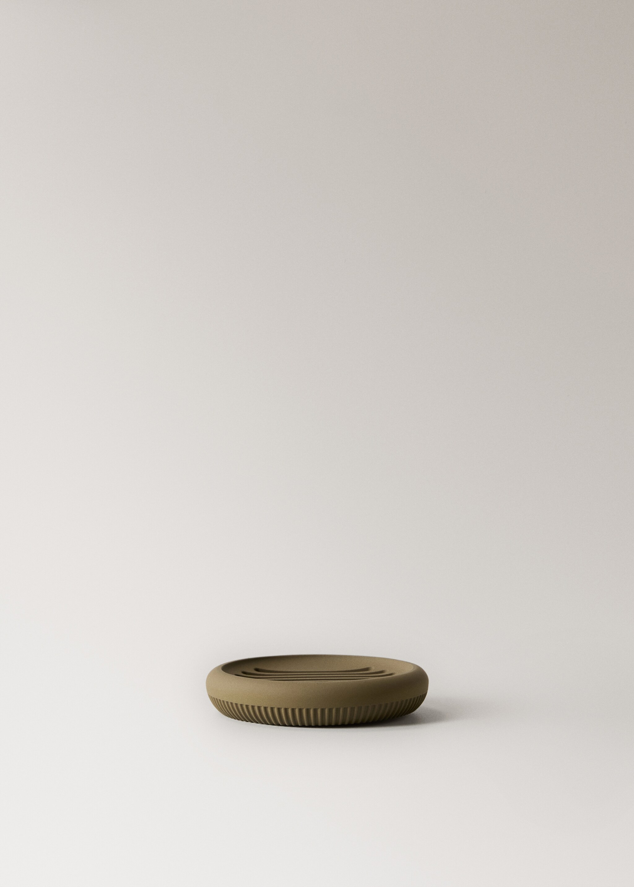 Resin soap dish - Article without model, Olive Green. Ref: 17042922-00.