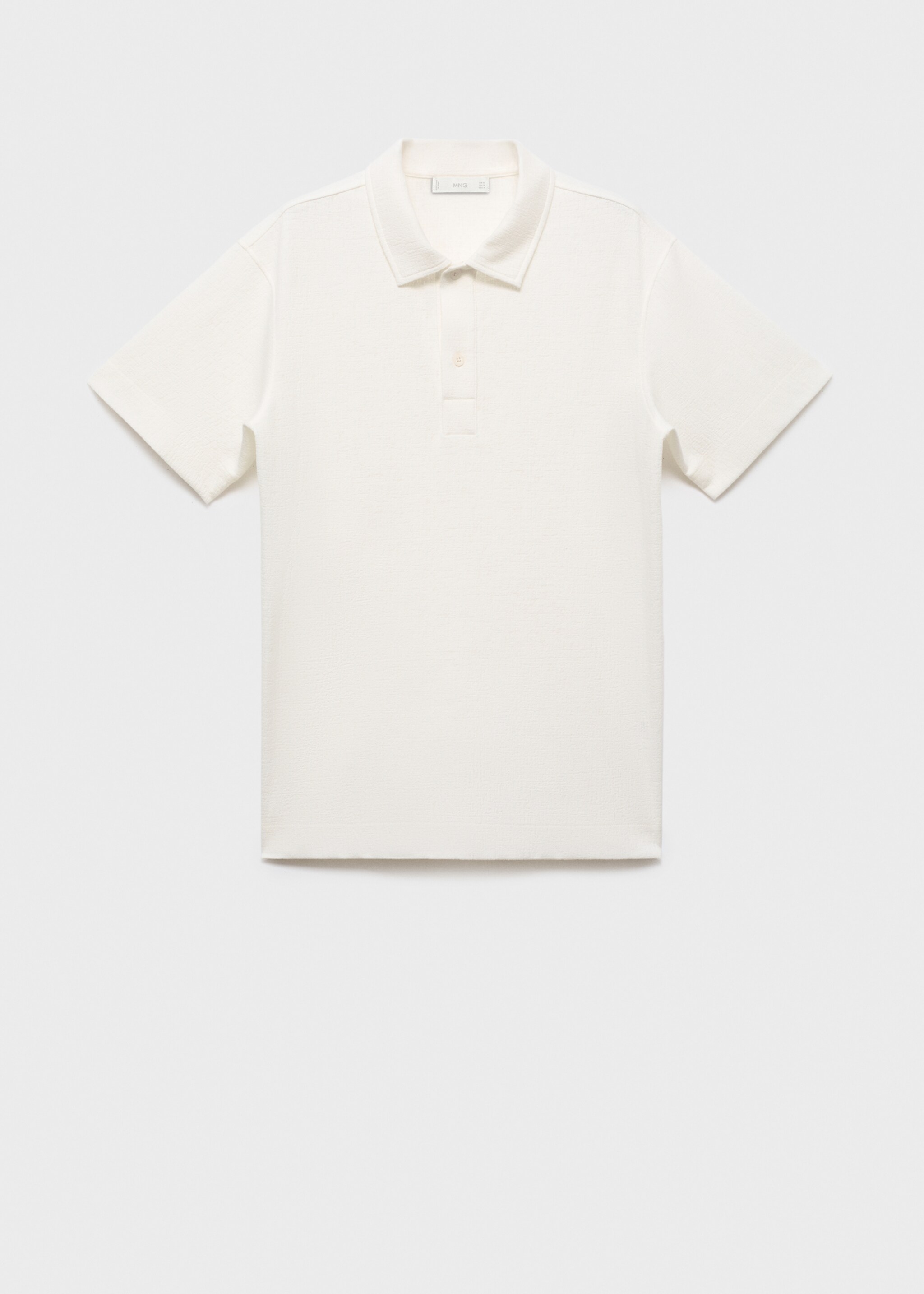 Structured knitted polo shirt - Article without model