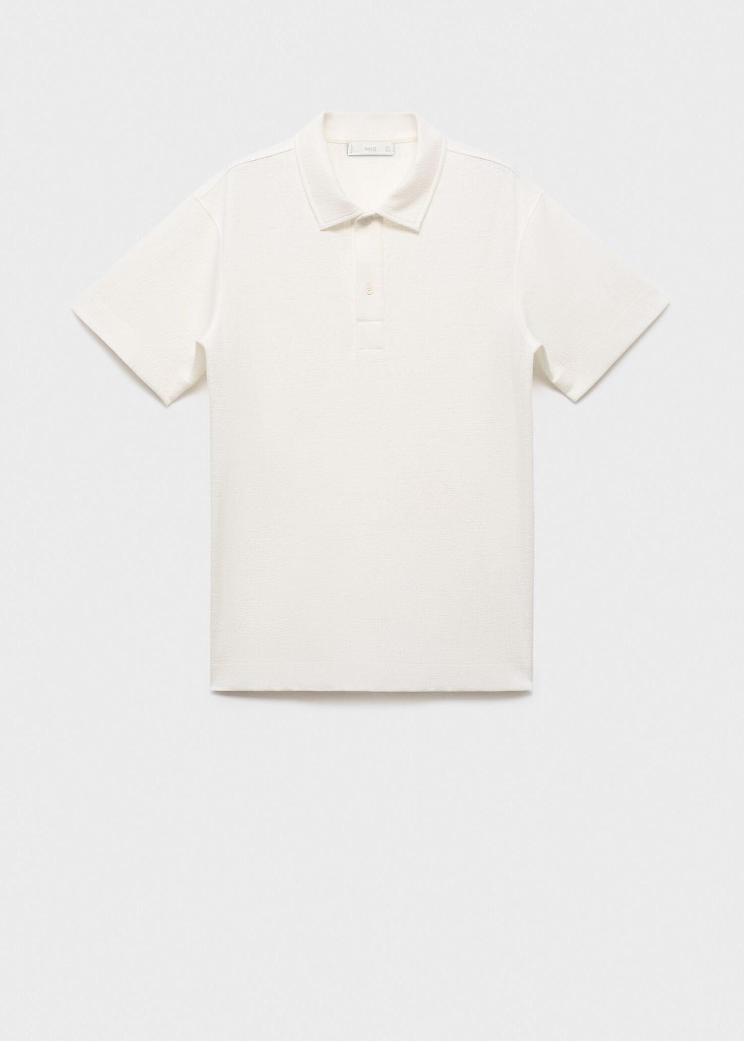 Structured knitted polo shirt - Article without model