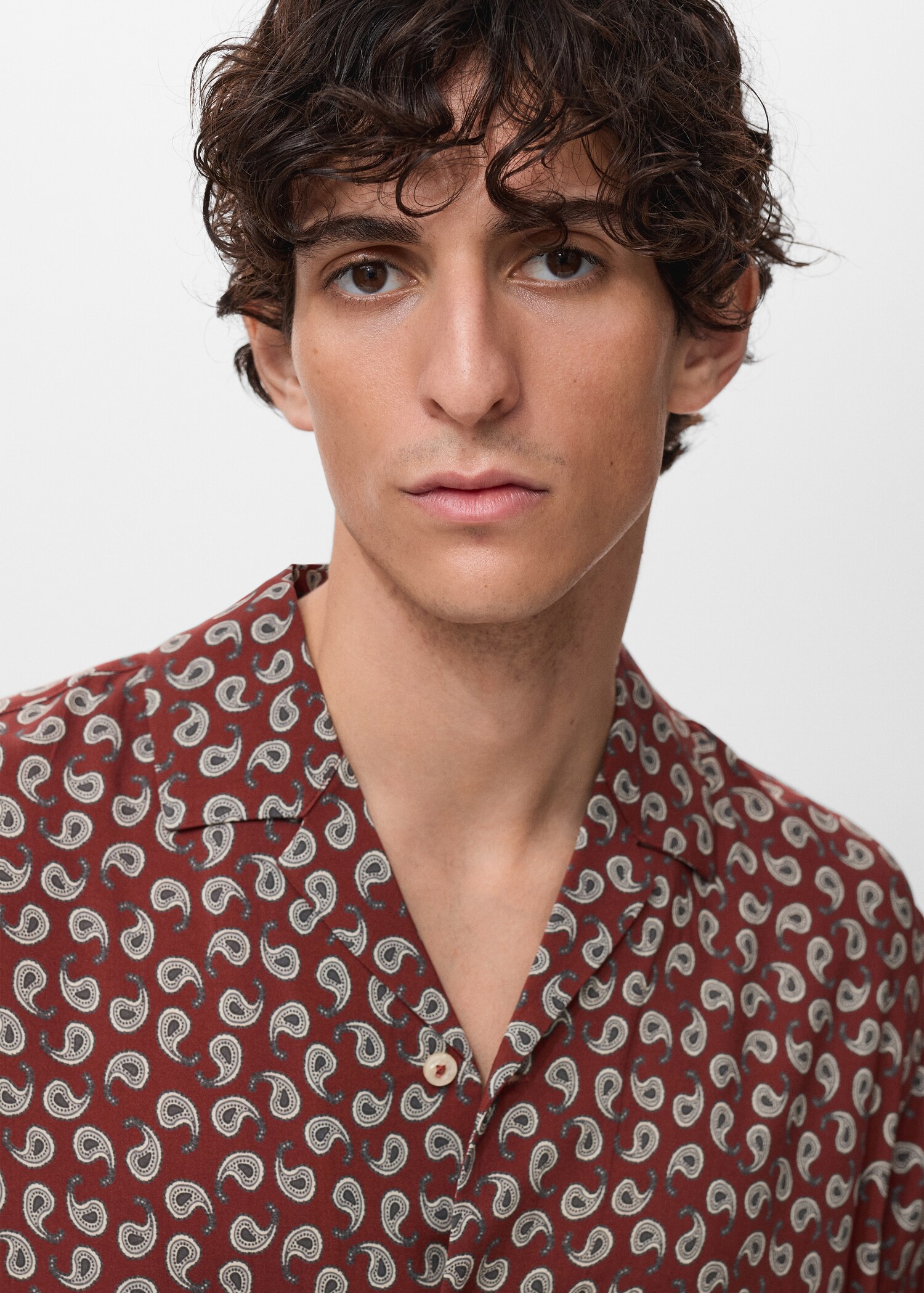 Printed fluid regular-fit shirt - Details of the article 1